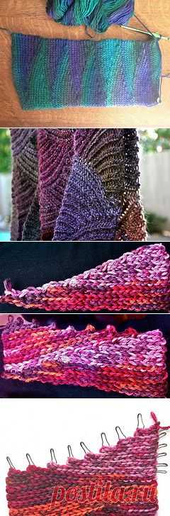 Ravelry: шарф частичным вязанием