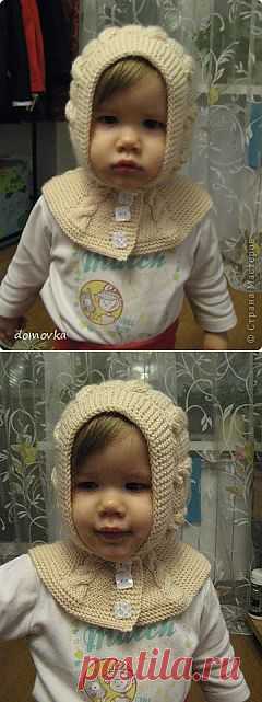 МК по вязанию шапки-шлема для девочки | Страна Мастеров