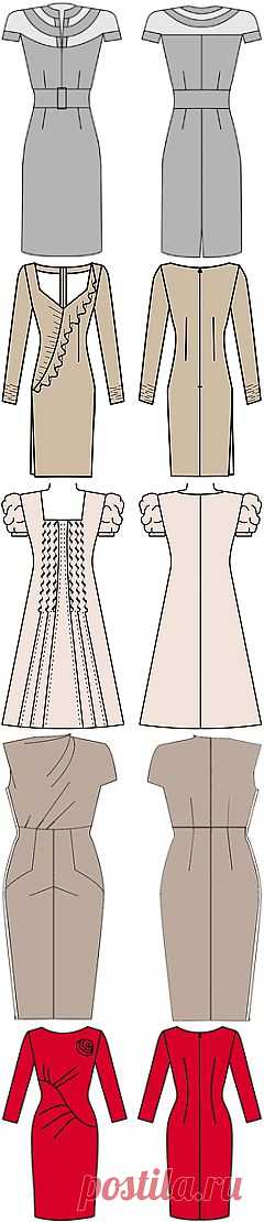 Примеры моделей платьев разработанных на основах рассчитанных в программе "Закройщик"