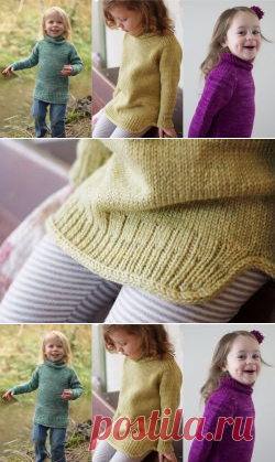 Детский свитер спицами Bitty Birchbark
