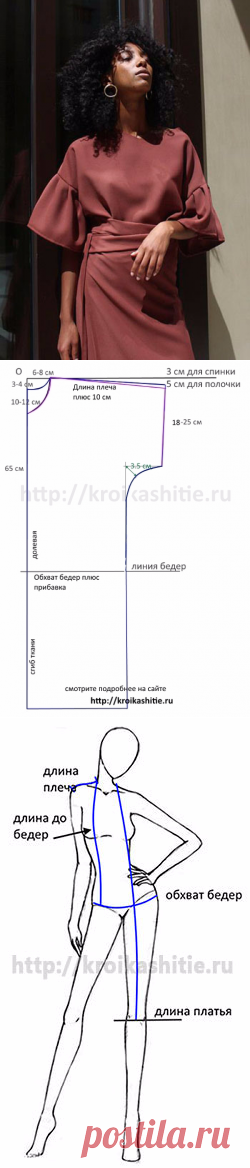 Шьем очень простое и удобное платье. Мастер-класс