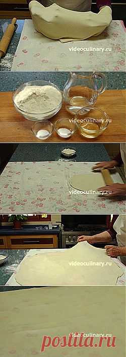 Тесто для штруделя (струделя) или растянутое тесто - Видеокулинария.рф - видео-рецепты Бабушки Эммы | Видеокулинария.рф - видео-рецепты Бабушки Эммы