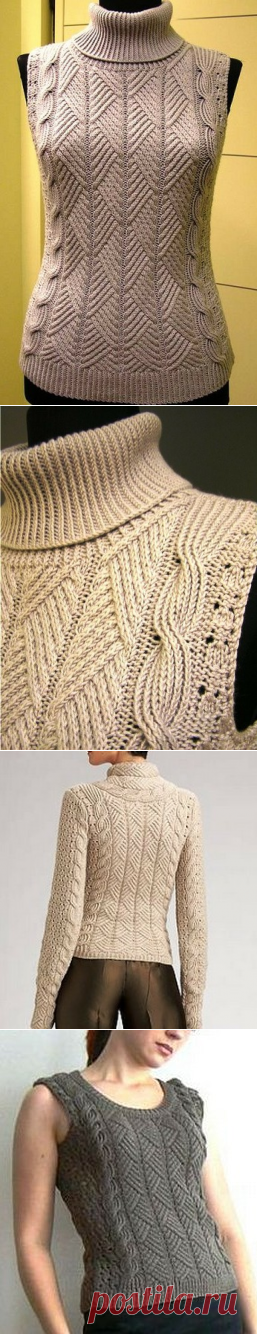 Вязание-спицы-Пуловеры и Джемпера >Пуловер