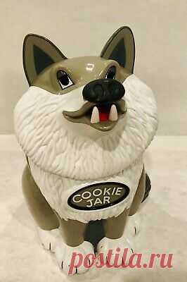 Howling Wolf Cookie Jar Fun-Damental Too LTD 1998 Gray and White  | eBay Get caught stealing cookies with this fun Howling Wolf Cookie Jar (Fun-Damental Too LTD 1998 Gray and White)  Condition is Used but works like new. Takes 2AA batteries ( batteries not included for visual only)  See all pics for details.  Shipped with USPS Priority Mail.