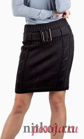Деловая юбка спицами «Офисный стиль» » Ниткой - вязаные вещи для вашего дома, вязание крючком, вязание спицами, схемы вязания