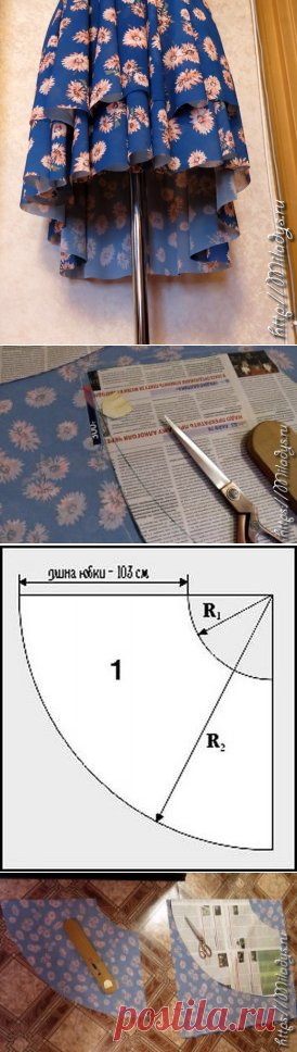 Сшить юбку-солнце из шифона | изделия Миледи