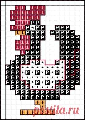 Какие есть простые схемы вязания узора петуха крючком или спицами?