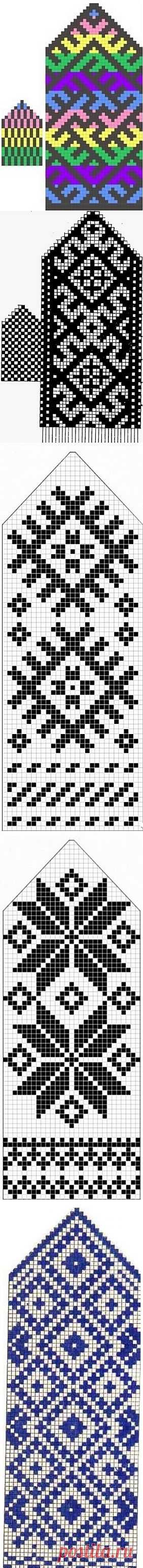 Узоры для варежек спицами