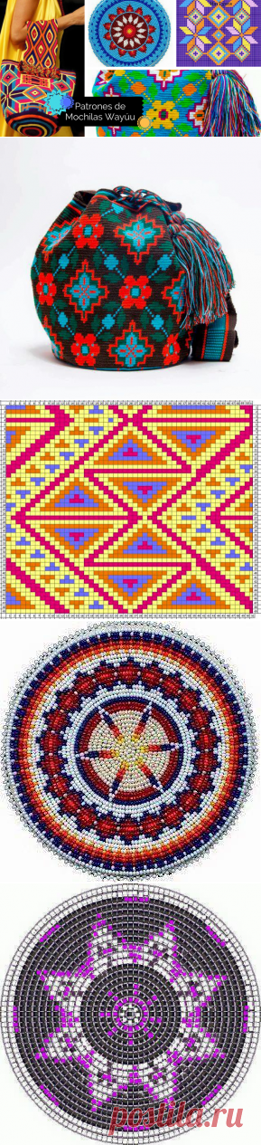 Galería y Patrones: Bases y Cuerpos de Mochilas Wayuu ~ CTejidas [Crochet y Dos Agujas]
