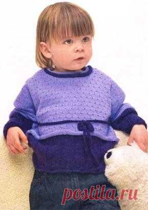 Вязаный пуловер на девочку. Модель для вязания 41
