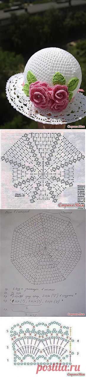 Вяжем белую шапочку с розой на лето!!! Присоединяйтесь!: Дневник группы "Вяжем вместе он-лайн" - Страна Мам