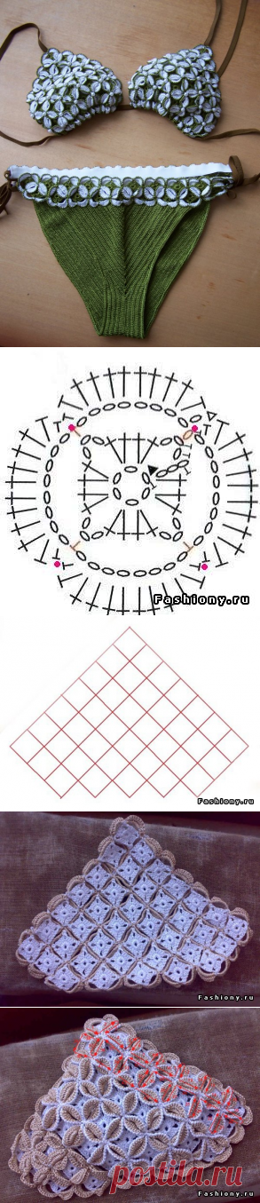 Вязание купальника крючком. Схема, описание, МК
