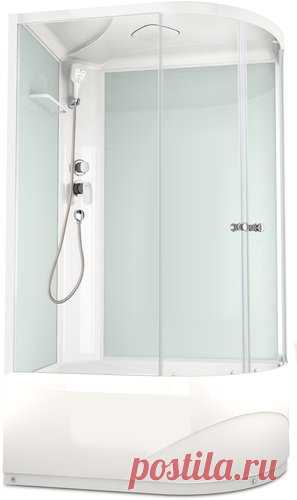 Душевая кабина Domani-Spa Delight 128 High 120x80 прозрачное стекло / белые стенки с крышей (левая) купить в Минске, Гомеле, Могилеве, Гродно, Витебске, Бресте — цены, фото, недорого (Код товара: 62654)