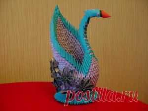 Сиреневый лебедь (МК) - модульное оригами