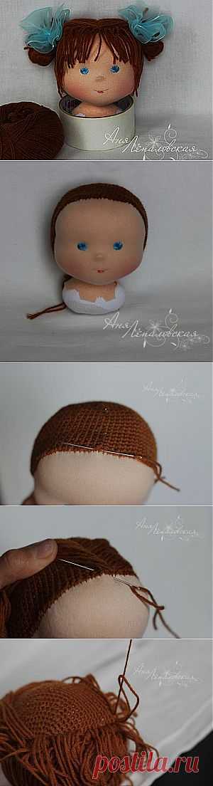 Статичная прическа для вальдорфской куклы - Ярмарка Мастеров - ручная работа, handmade