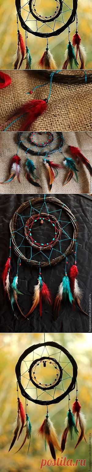 Изготовление Индейского Ловца Снов - Ярмарка Мастеров - ручная работа, handmade