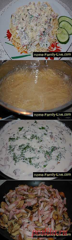 Кулинарные рецепты Спагетти под грибным соусом &raquo; Кулинарные рецепты