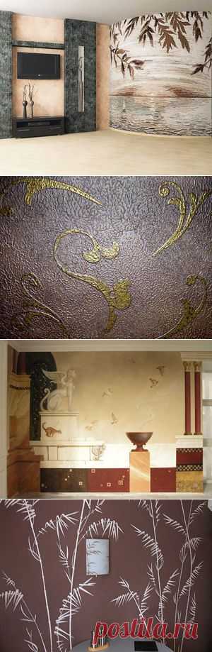 Оригинальное украшение стен — альфрейная роспись — Наши дома
