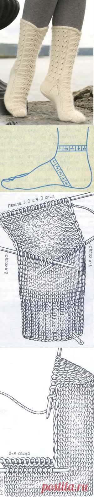 Вязание носков на 5 спицах - 18 Ноября 2011 - СХЕМЫ ВЯЗАНИЯ - Вязание крючком и спицами