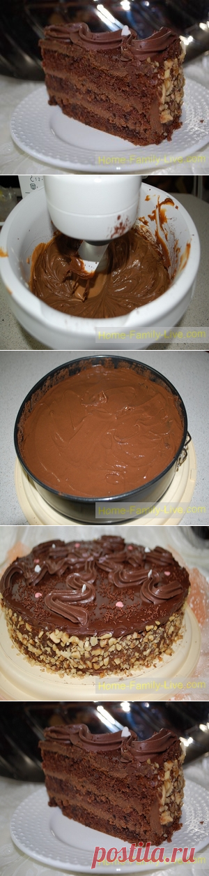 Торт шоколадный -пошаговый фоторецепт - десертКулинарные рецепты