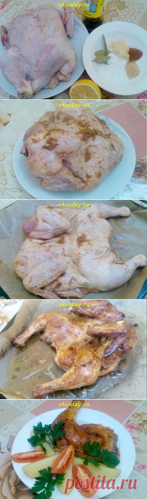 Курица с имбирем - ароматная запеченная курочка - Вкусный день