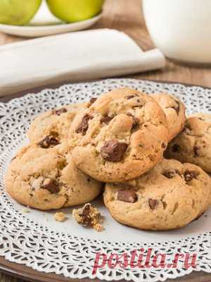 Печенье с шоколадом (мягкое) - проверенный пошаговый рецепт с фото на Вкусном Блоге