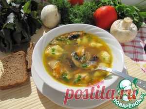 Суп гречневый с грибами и картофельными клецками - кулинарный рецепт