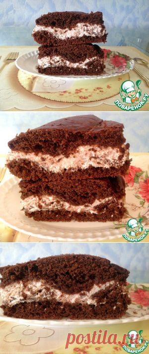 Шоколадно-малиновый пирог "Мгновение" - кулинарный рецепт