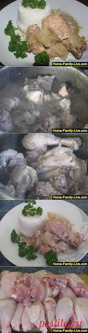 Кулинарные рецепты Курица с луком - пошаговый фоторецепт - курица тушеная в луковом соусе