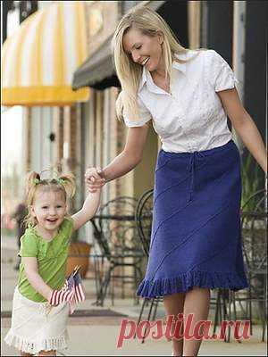 Спиральная юбка для мамы и для дочки!