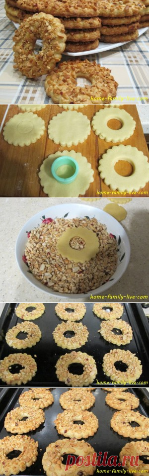 Печенье с орехами - пошаговый рецепт с фотоКулинарные рецепты
