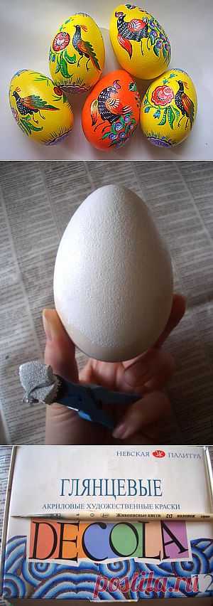 Пасхальное яйцо в городецком стиле. Мастер-класс по росписи