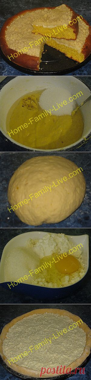 Кулинарные рецепты Пирог ватрушка -пошаговый фоторецепт - пирог из тыквенного теста