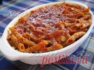 Итальянская запеканка из макарон с сыром в духовке, рецепт с фото