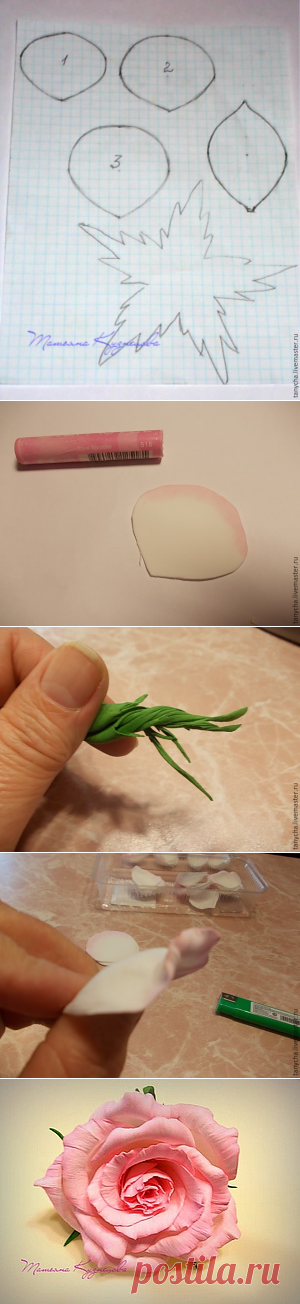 Роза из фоамирана «Нежность». Часть 1: обработка лепестков - Ярмарка Мастеров - ручная работа, handmade