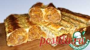Быстрый мясной пирог из лаваша - кулинарный рецепт