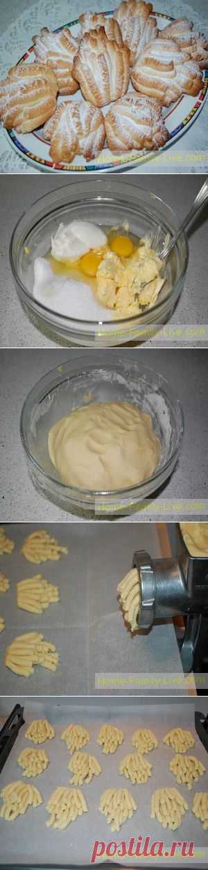 Печенье Хризантема - Кулинарные рецепты