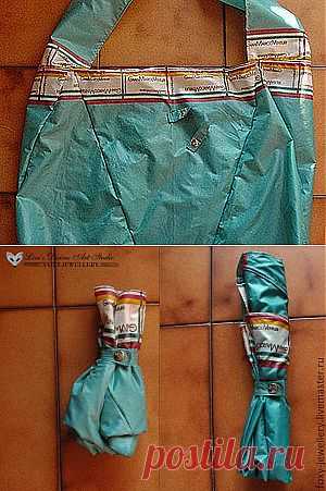 Хозяйственная эко-сумка из старого зонтика - Ярмарка Мастеров - ручная работа, handmade