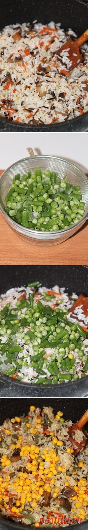 Как приготовить невероятно вкусный рис с овощами и грибами - рецепт, ингридиенты и фотографии
