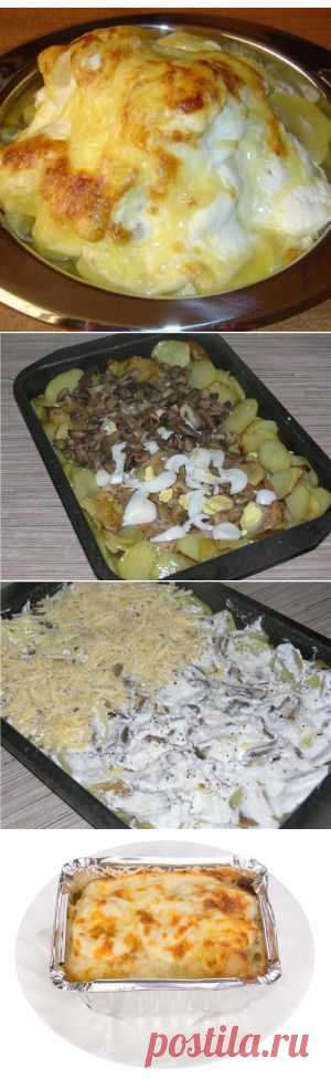 Как приготовить рыбу " по-московски" | БУДЕТ ВКУСНО!
На 750 гр. рыбы (минтай, хек, путассу): 800 гр. картофеля, 1 стакан сметаны, 2 вареных яйца, 200 гр. свежих грибов, 200 гр. сыра, 2 ст.л. муки и 4 ст.л. масла.