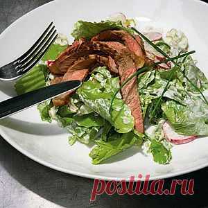 Утка с редисом и соусом из йогурта рецепт – салаты.