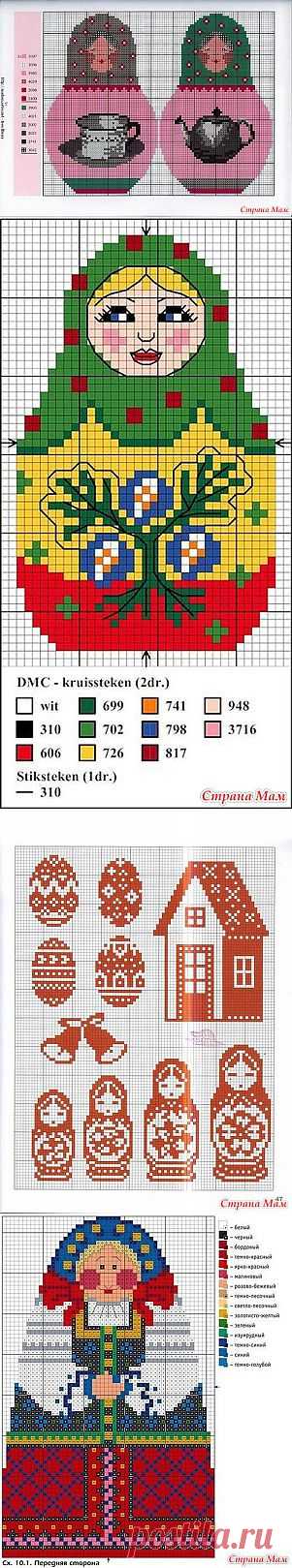 Вышивки крестиком. МАТРЕШКИ.: Дневник группы "Клуб рукоделия" - Страна Мам