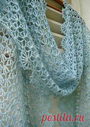 Вязание ажурной шали