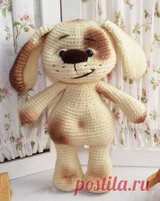PDF Щенок. Бесплатный мастер-класс, схема и описание для вязания игрушки амигуруми крючком. Вяжем игрушки своими руками! FREE amigurumi pattern. #амигуруми #amigurumi #схема #описание #мк #pattern #вязание #crochet #knitting #toy #handmade #поделки #pdf #рукоделие #собака #собачка #щенок #пёс #пёсик #dog #doggie #doggy #puppy