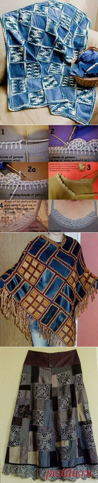 Комбинируем "ткань + вязание": идеи для вашей копилочки | Левреткоман-оч.умелец | Яндекс Дзен