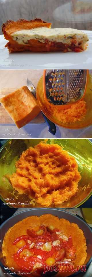 Открытый пирог с помидорами на тыквенно - морковном тесте | БУДЕТ ВКУСНО!