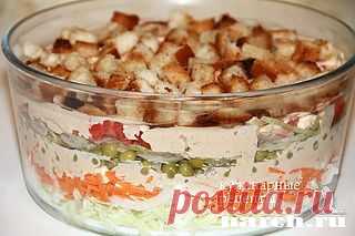 Американский слоеный салат | Харч.ру - рецепты для любителей вкусно поесть