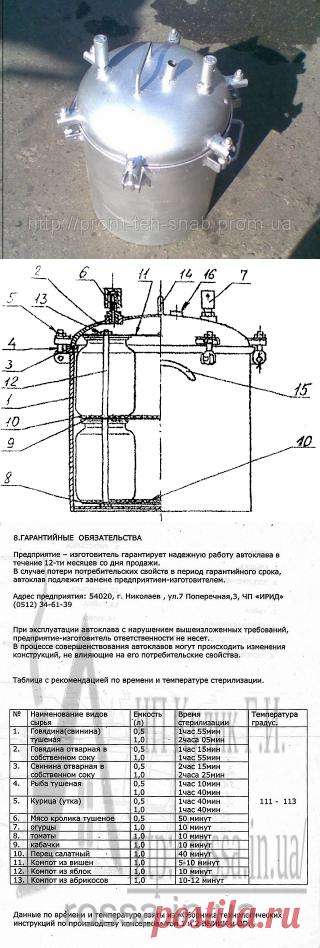 Купить Автоклав (Николаев) в Харькове от компании "ЧП Кулик Г. И." - 9885576