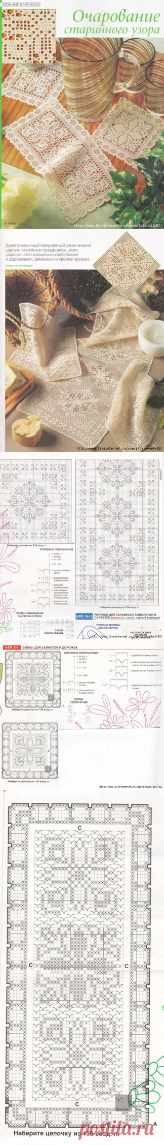 Салфетка старинным узором