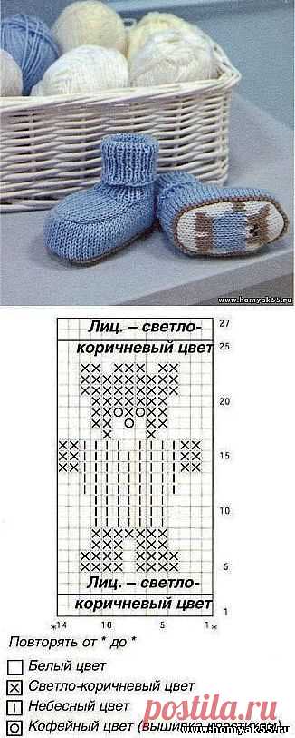 ПИНЕТКИ С МИШКАМИ на 2-х спицах .